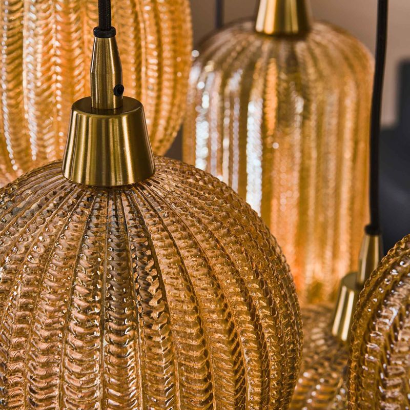 Lampa wisząca 4+3 V-shape pattern mix