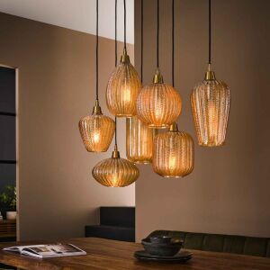 Lampa wisząca 4+3 V-shape pattern mix