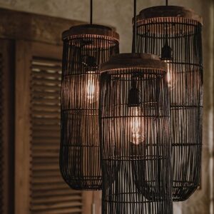Lampa wisząca Tub 20x55 cm czarna