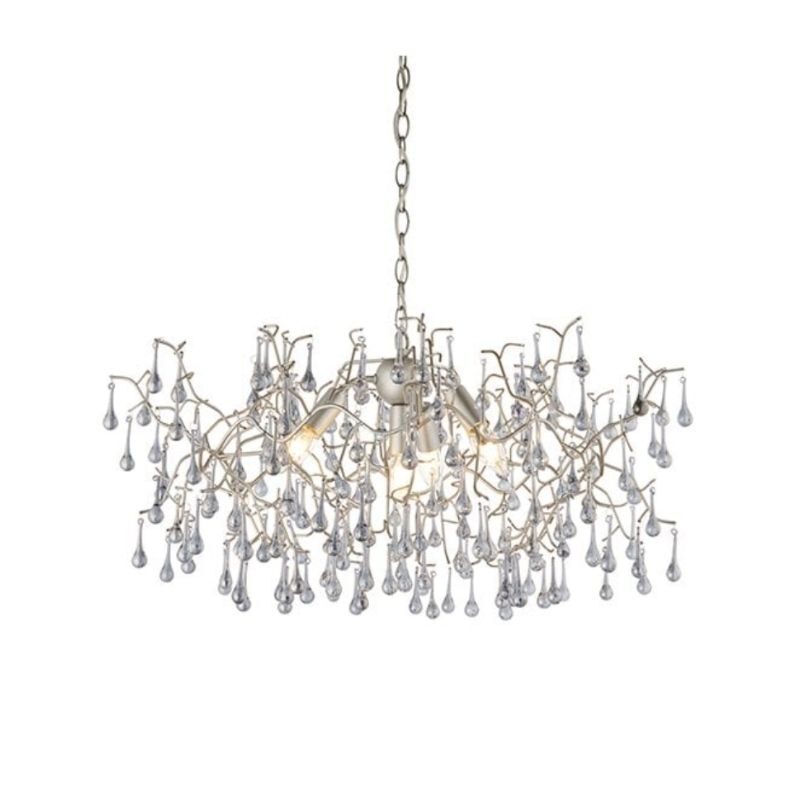 Lampa wisząca Rain srebrna 75 cm