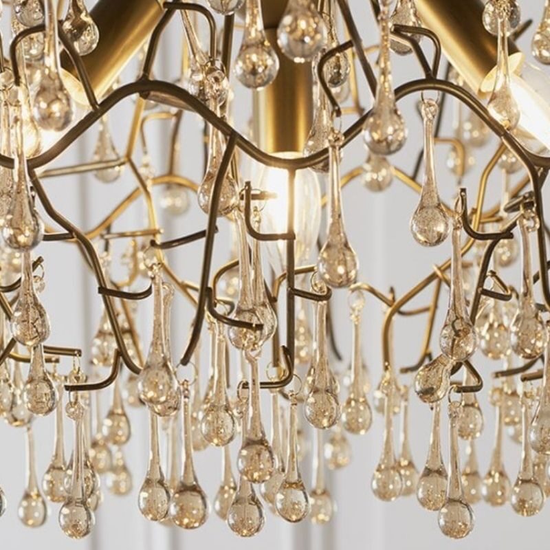 Lampa wisząca Rain złota 75 cm