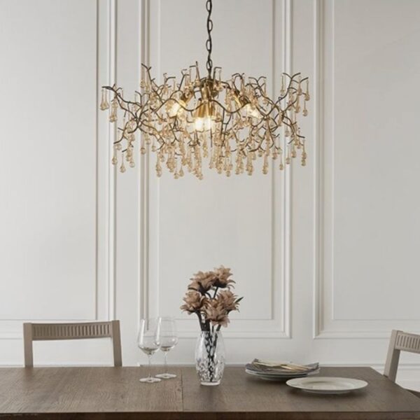 Lampa wisząca Rain złota 75 cm