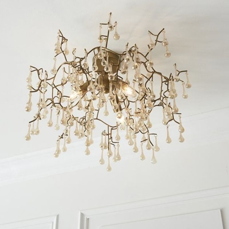 Lampa sufitowa Rain złota 55 cm