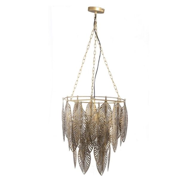 Lampa wisząca Tavy Gold Palm leaves