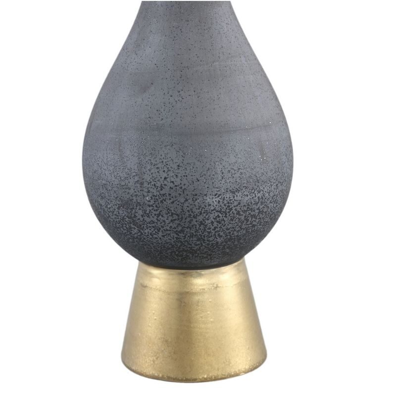 Wazon Diani Grey ceramic gold narrow S