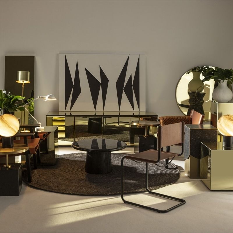 Komoda Mirror 180 cm złota