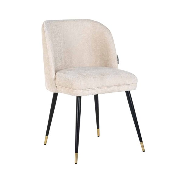 Chair Alicia white chenille fire retardant