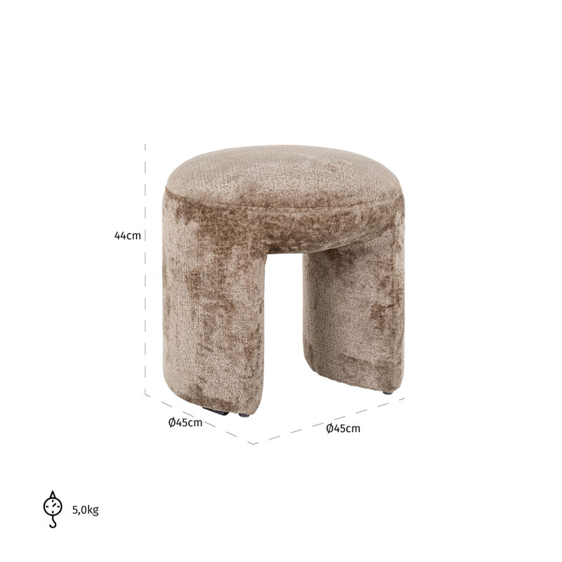 Puf Fargo taupe - obrazek 4
