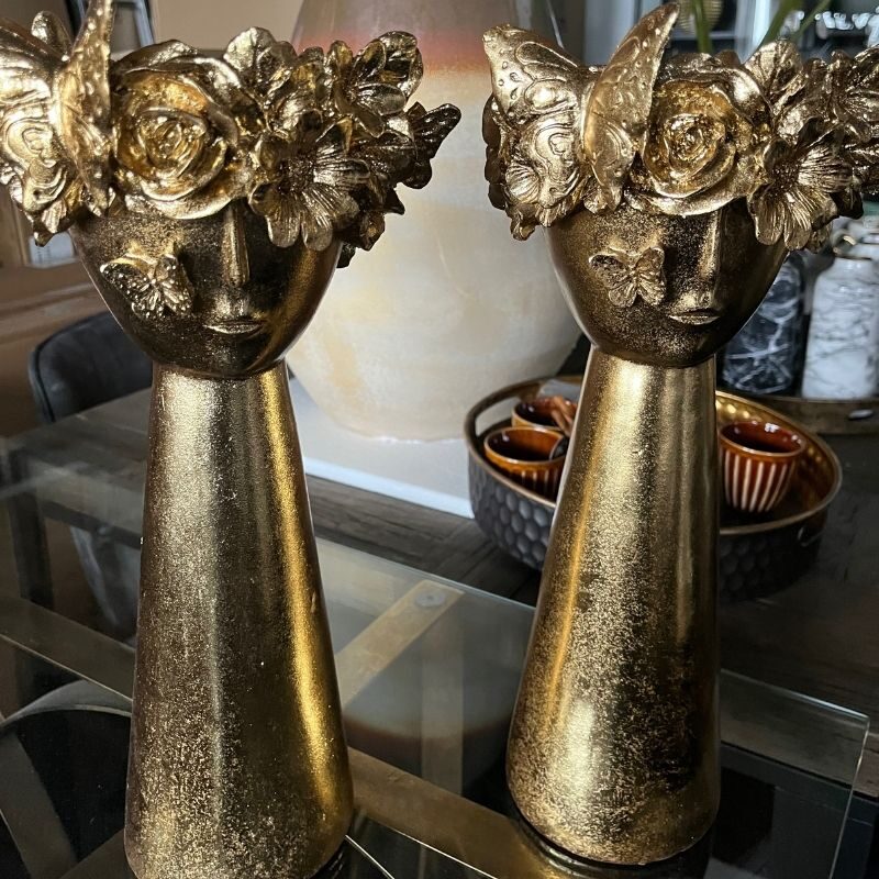 Wazon Vase Flowercrown Gold 41cm
