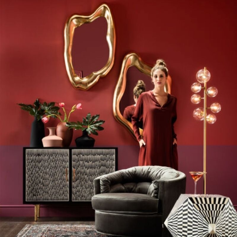 Lustro Hologram Gold 68x117cm