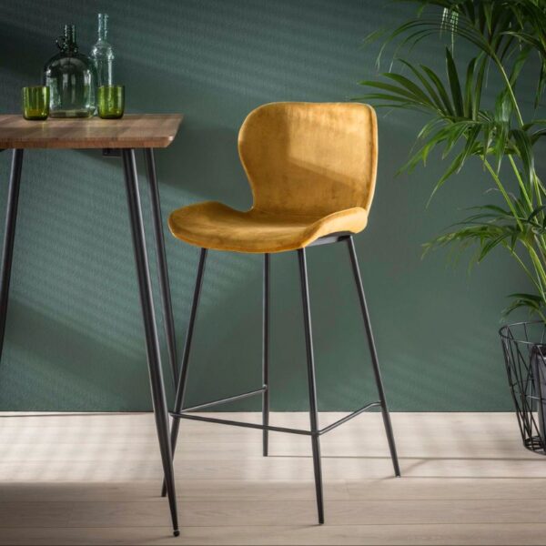 Krzesło barowe Velvet złote