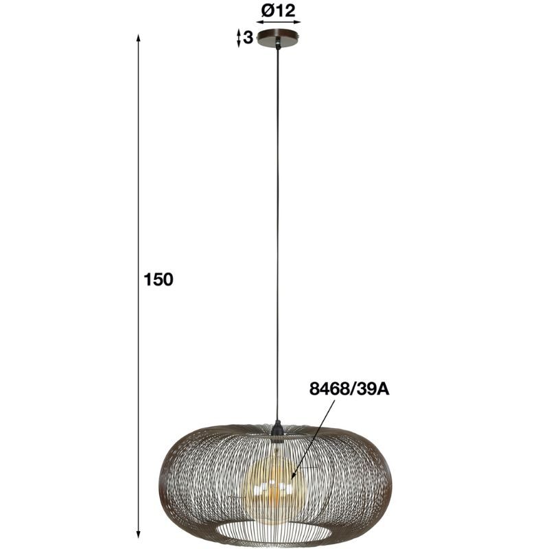 Lampa wisząca Ø70 Copper twist