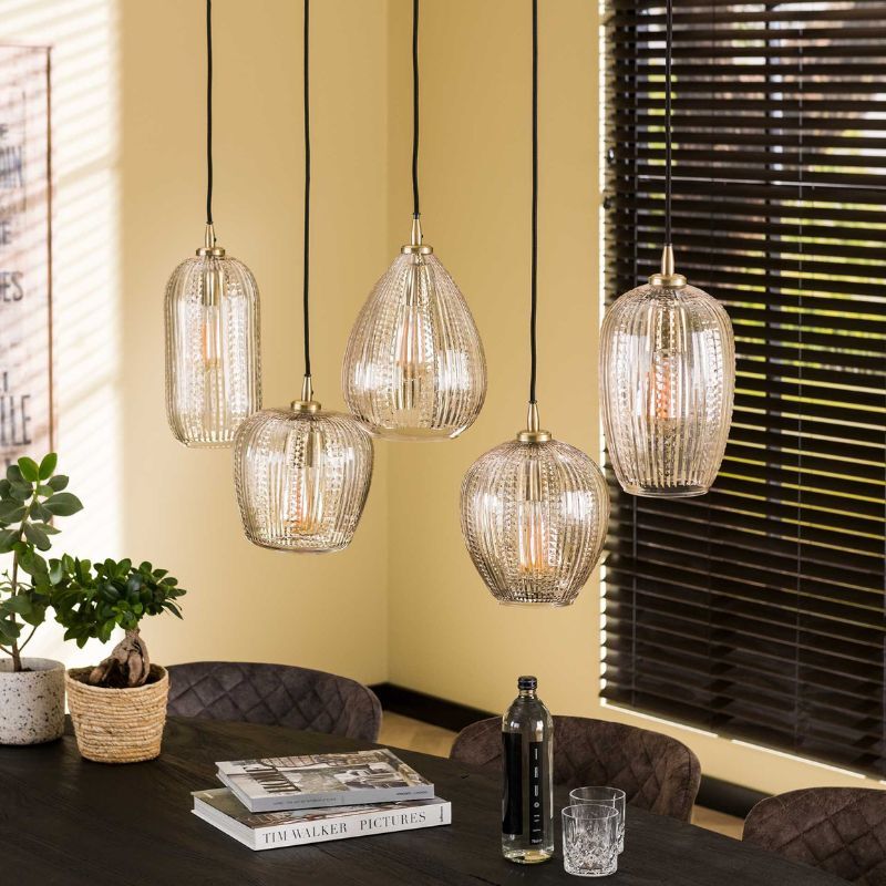 Lampa wisząca 5L Diamond grain mix
