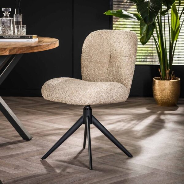 Krzesło obrotowe Montara piaskowe boucle