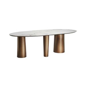 Stół Milano 240x105 cm miedź i marmur