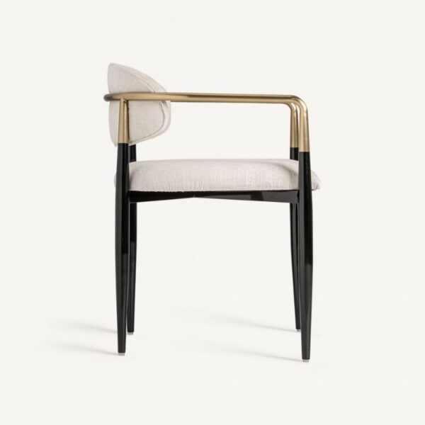 Krzesło Milano biel czerń i złoto