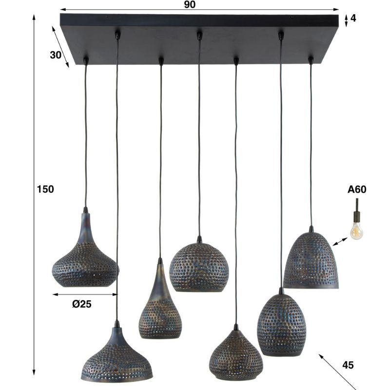 Lampa wisząca 4+3 Punch mix