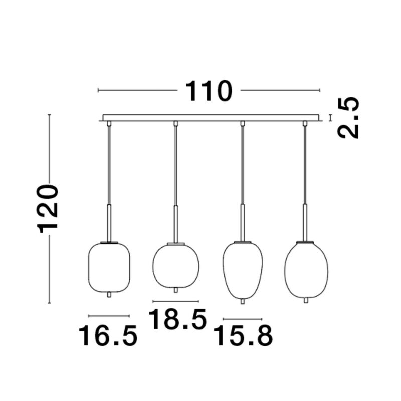 Lampa wisząca RABILO 4L - obrazek 3