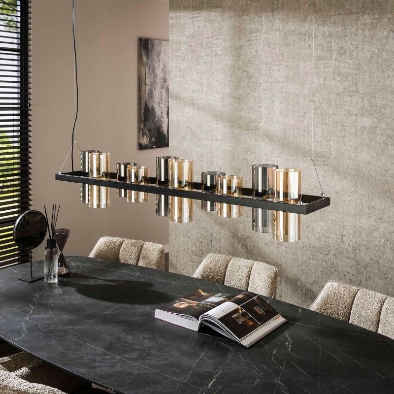 Lampa wisząca 8L Cylinder mixed glass