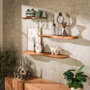 Półka ścienna Organic 90 cm akacja naturalna