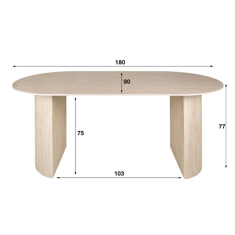 Stół Arch Ceramika Trawertyn 180 cm