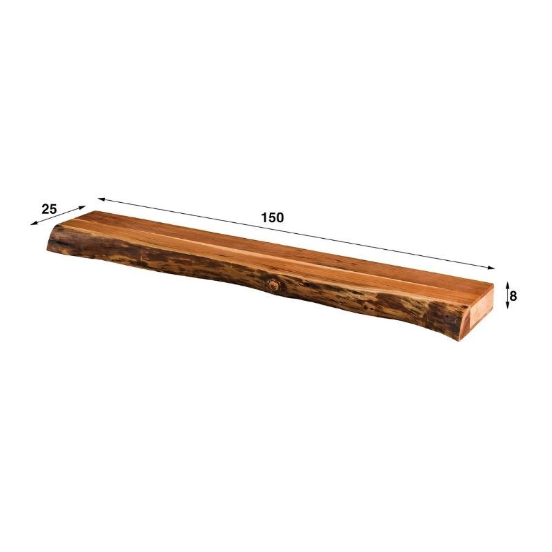 Wisząca półka Tree 150 cm drewno akacji