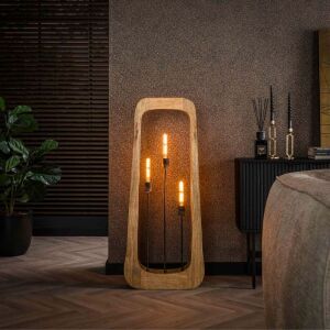 Lampa podłogowa 3L Bray drewno mango