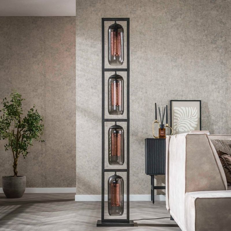 Lampa podłogowa Charnelle 4L Arctic Black