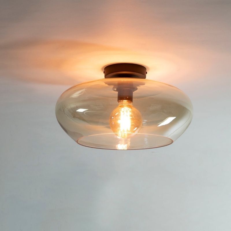 Plafon Elevate bursztynowe szkło Ø40 cm
