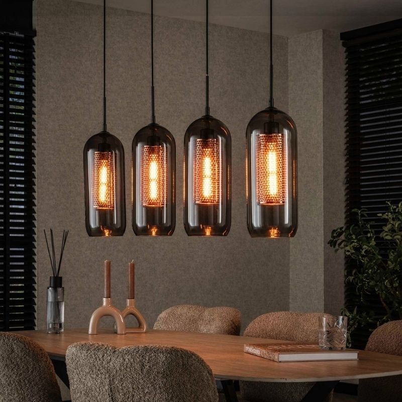 Lampa wisząca Charnelle 4L Arctic Black
