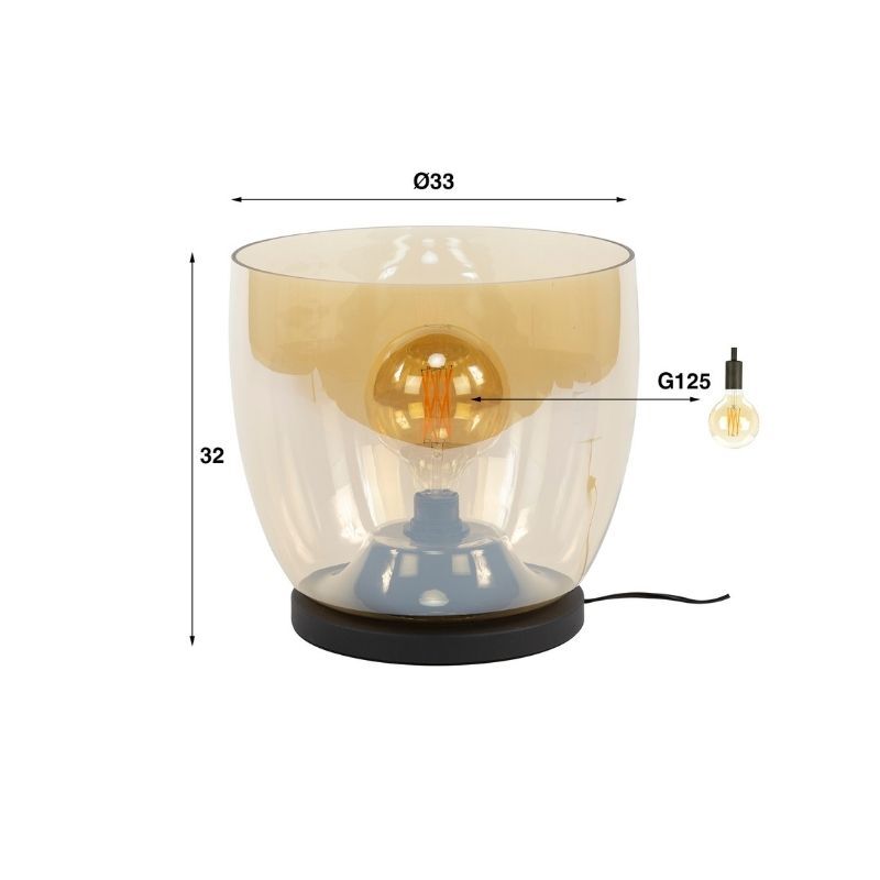 Lampa podłogowa UP XL bursztynowa