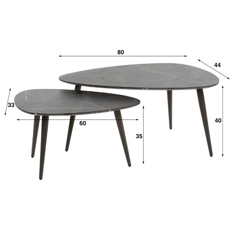 Stoliki kawowe Organic 60 i 80 cm