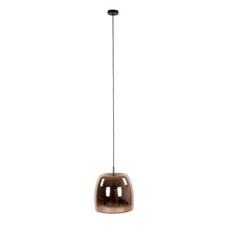 Lampa wisząca Dirft Ø35 cm miedziane szkło
