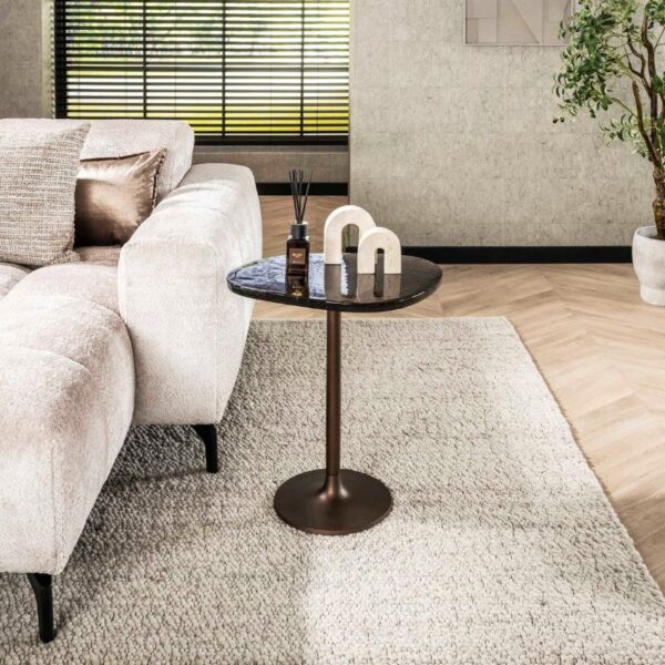 Średni stolik kawowy Eclipse 55cm antyczna miedź