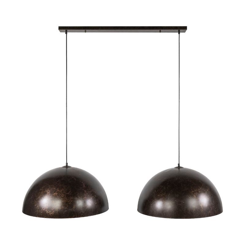 Lampa wisząca 2x Ø60 Dome Urban brązowa