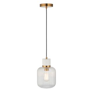 Lampa wisząca Travi Ribbed jasny marmur