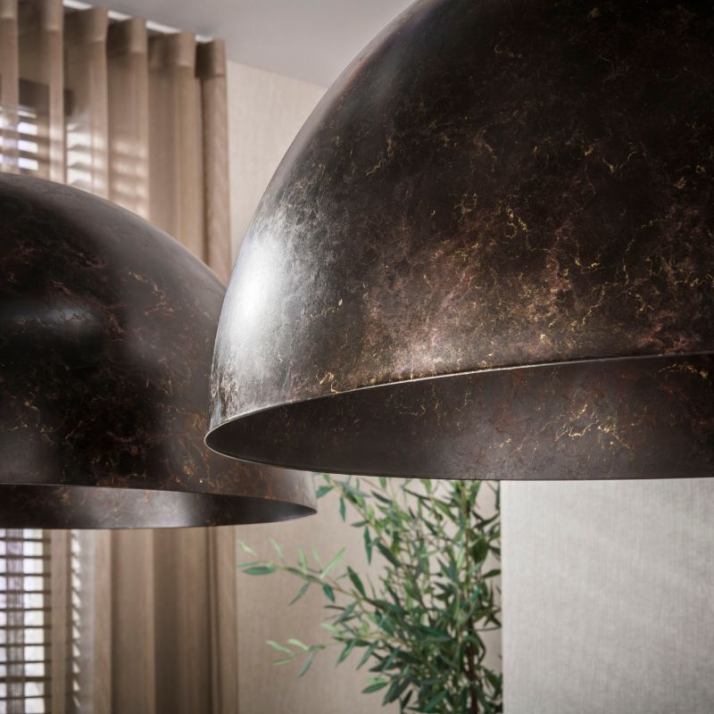 Lampa wisząca 2x Ø60 Dome Urban brązowa