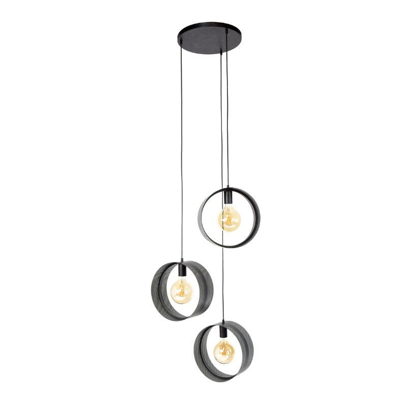 Lampa wisząca Ring mesh stopniowane klosze 3L