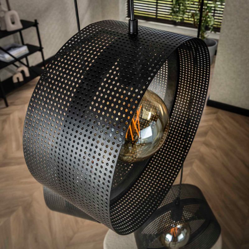 Lampa wisząca Ring mesh stopniowane klosze 3L