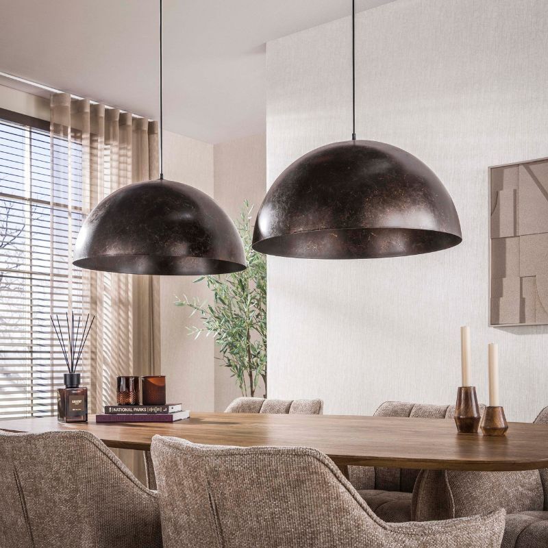 Lampa wisząca 2x Ø60 Dome Urban brązowa