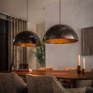 Lampa wisząca 2x Ø60 Dome Urban brązowa