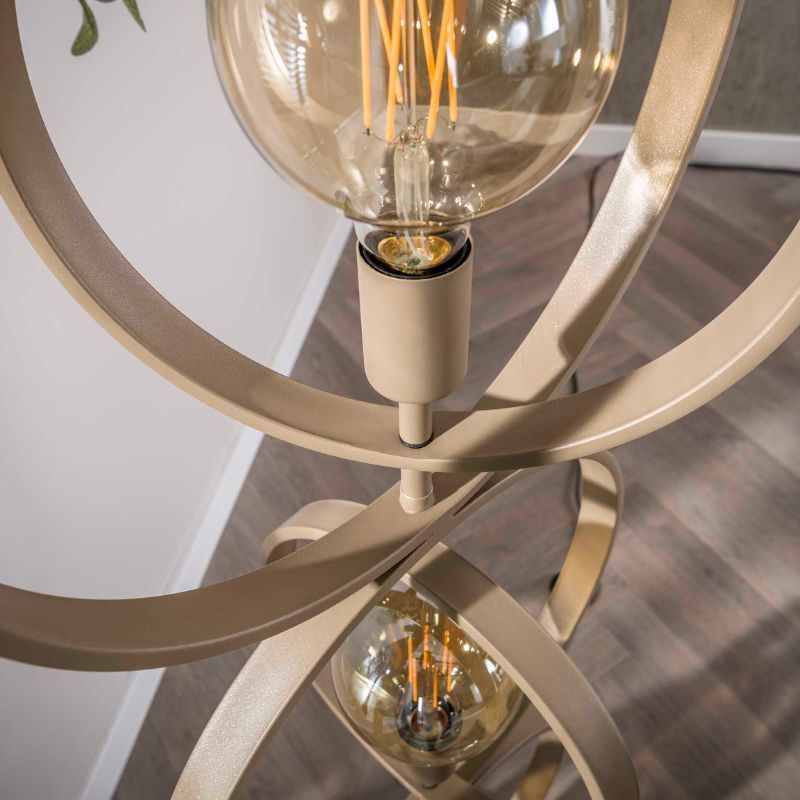 Lampa podłogowa 3L Turn around beżowa