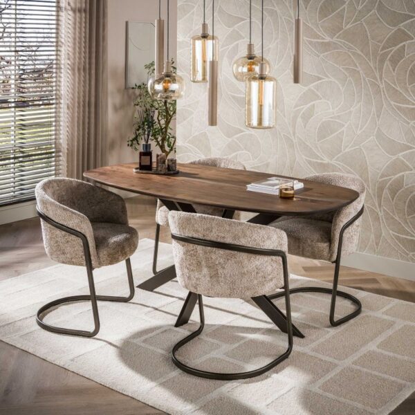 Stół do jadalni Arhus brązowa akacja 150 cm