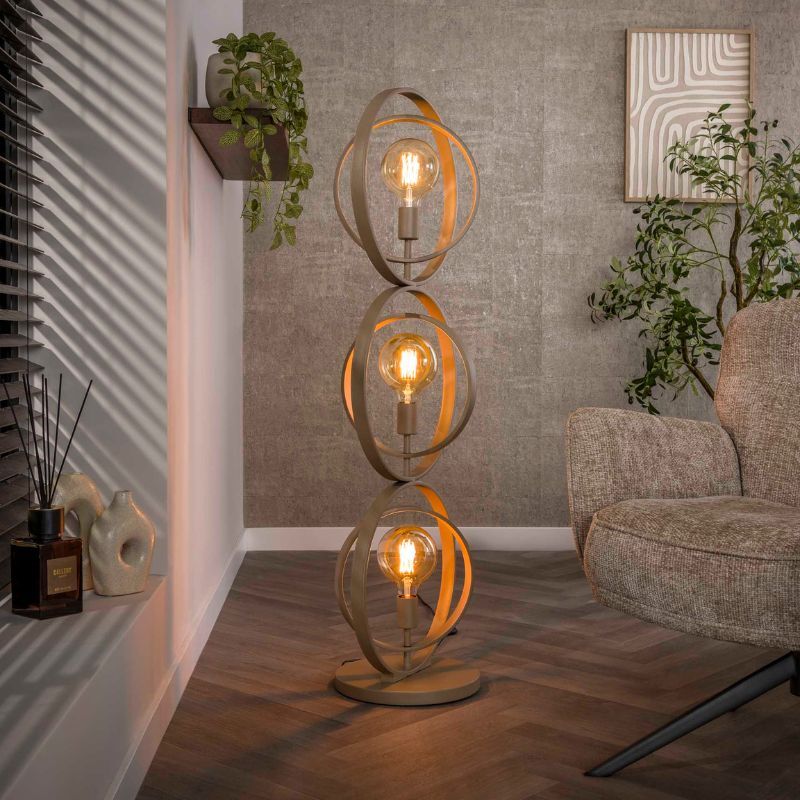 Lampa podłogowa 3L Turn around beżowa