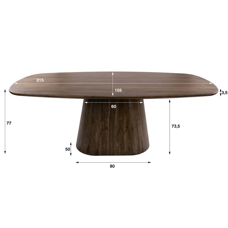 Stół Aron 215 cm drewno akacji